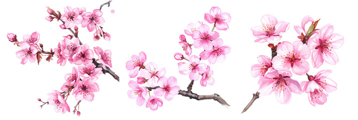 Fototapeta premium Blossoming cherry branches in dreamy light