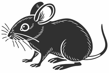 Bunny rodent black silhouette animal
