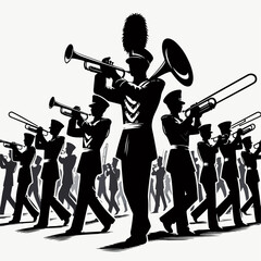 Marching Band silhouette 