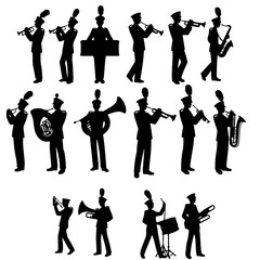 Marching Band silhouette 