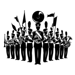 Marching Band silhouette 