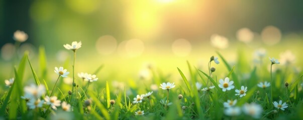 Obraz premium Dreamy, out-of-focus grass blossoms; vintage filter, hazy background , summer, floral, bokeh