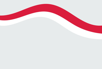 Abstract wavy red and white design of the Indonesian flag, symbolizing national pride and independence, ideal for August 17 celebration themes.