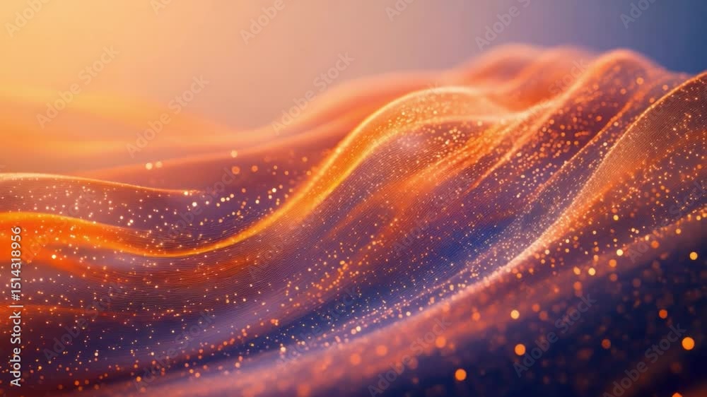 Poster abstract digital waves: a dynamic and elegant digital composition, rendered in a mesmerizing display