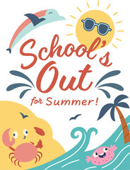 summer beach background School Vector