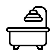 hotel bathroom line icon