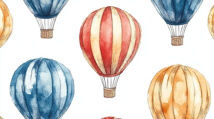 A whimsical adventure awaits with colorful hot air balloons floating gently through the sky evoking dreams of travel on