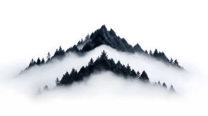 Subtle Mountain Contour Lines Beneath Cloudy Sky