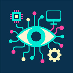 technology and Biometric Authentication Concept