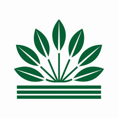 Flat Vector Plant Icon for Natural Products