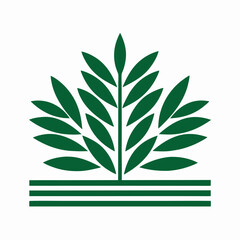 Clean Leaf Logo with Minimalist Style