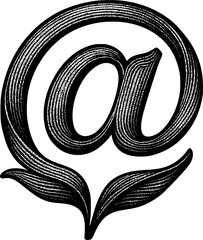 Nature-Inspired At Symbol Illustration