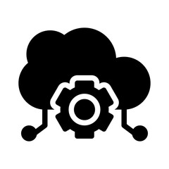 cloud service glyph icon