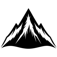 set of mountain icons vector