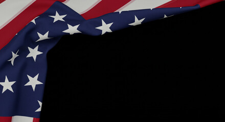 Fototapeta premium Stars and Stripes American Flag with Empty Center Background
