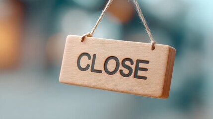 A CLOSE sign hanging in front of a small or medium-sized business (SME), symbolizing business closure due to economic downturn or recession.