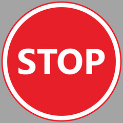 stop sign is prohibited, Stop traffic sign, red vector illustration for apps and webdesign, Wall Red Stop Sign Vector illustration EPS10 printable design.