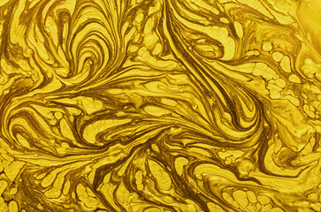 Abstract gold fluid waves background