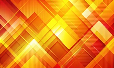 Yellow orange red abstract background for design. Geometric shapes. Triangles, squares, stripes, lines. Color gradient. Modern, futuristic. Bright, colorful. Web banner.