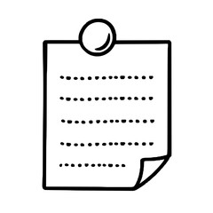 Fototapeta premium Simple outline notes Illustration