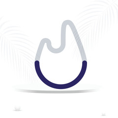Minimalist Abstract Flame Icon