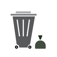 rubbish bin color icon