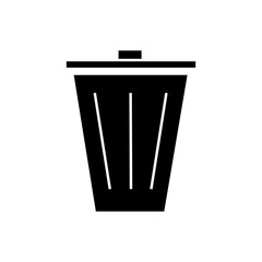 rubbish bin glyph icon
