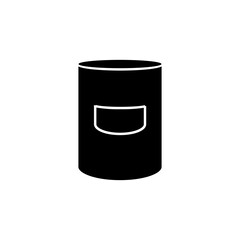 rubbish bin glyph icon