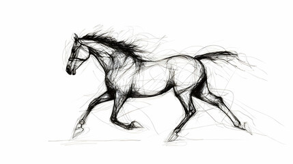 Flowing Horse Sprint Sketch