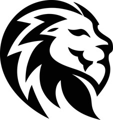  lion face vector illustration, ideal for branding and design.
