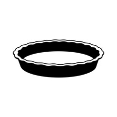 Pie Beaking silhouette vector flat illustration design.
