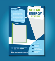  Eye-catching flyer design template for solar energy companies. Fully editable, print-ready, and ideal for promoting green energy solutions, installations, and eco-friendly power services.