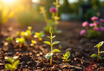 New Growth, Plants, and Sunlight A Garden's Promise