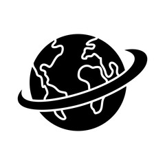 Fototapeta premium World Icon Glyph