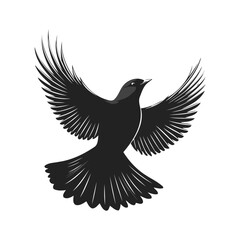 Obraz premium Stylized Bird Silhouette With Spread Wings