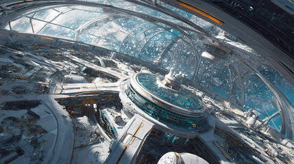 retro advertisement for interstellar tourism | rationality in space | rational detachment | metallic greys and cyans | cutaway diagrams | planetary defense systems | reflected starfields | precise