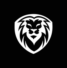 Lion face emblem , perfect for sports or business logos.