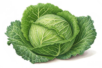 Obraz premium Fresh cabbage isolated on transparent background