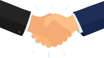 Obraz premium Stylized Handshake Illustration businesspeople