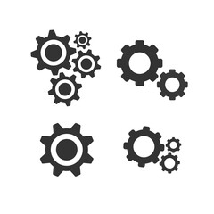 Gear wheel icon set. Simple Gear wheel collection. Cogwheel. Gear icons. Vector