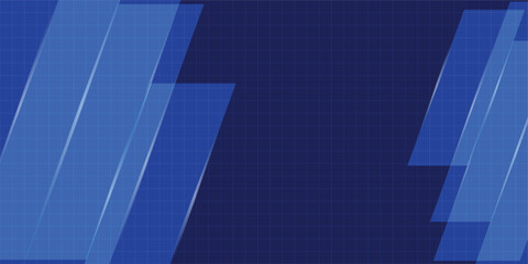 Geometric blue background with square grid and abstract shapes, perfect for tech and data