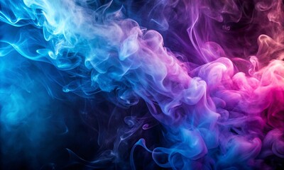 Fototapeta premium Blue purple pink abstract background. Colorful background with smoke effect with copy space for design. Web banner.