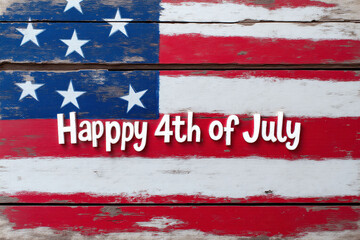 american flag with the words happy 4th of july on it1