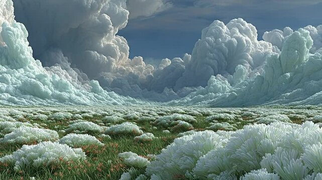 Surreal Sky and Landscape: A Dreamy and Fantastical Digital Artwork Exploration
