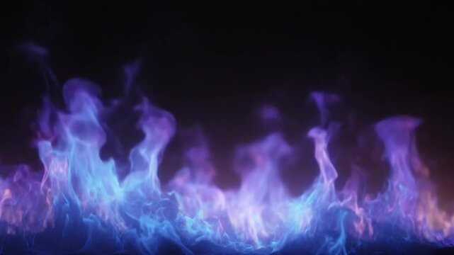blended blue and purple flame 4K Videos