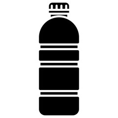 A black silhouette of a water bottle, the perfect way to stay hydrated on the go. With its sleek design and simple form, this bottle is a minimalist's dream.