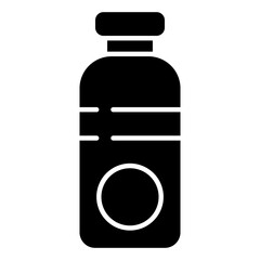 Simple silhouette illustration of a bottle