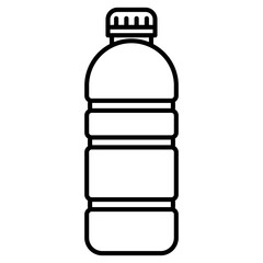 Plastic water bottle icon, simple design