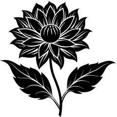 vector illustration silhouette of a flower