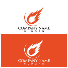 meteor logo and vector template